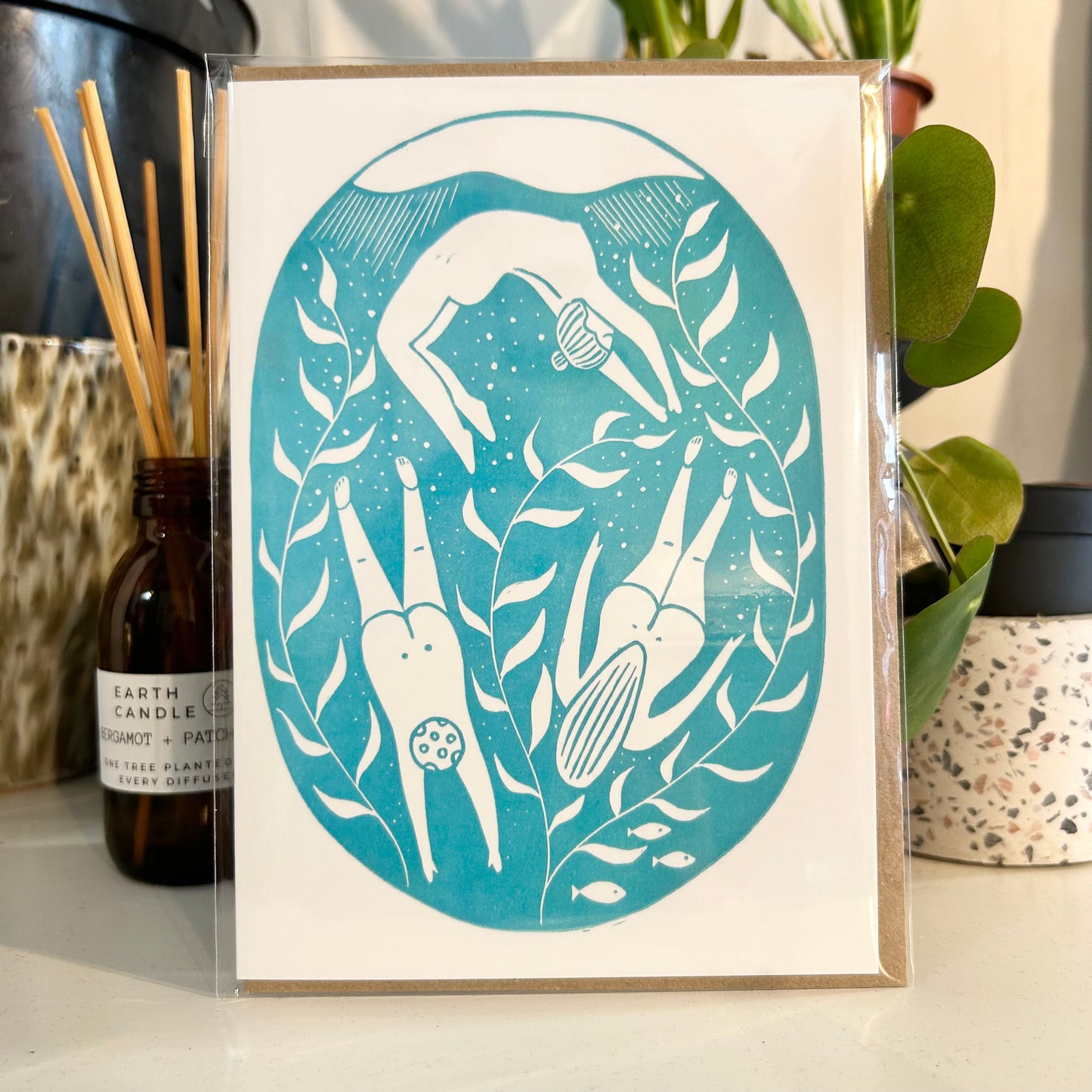 Wild Swimming Greetings Card