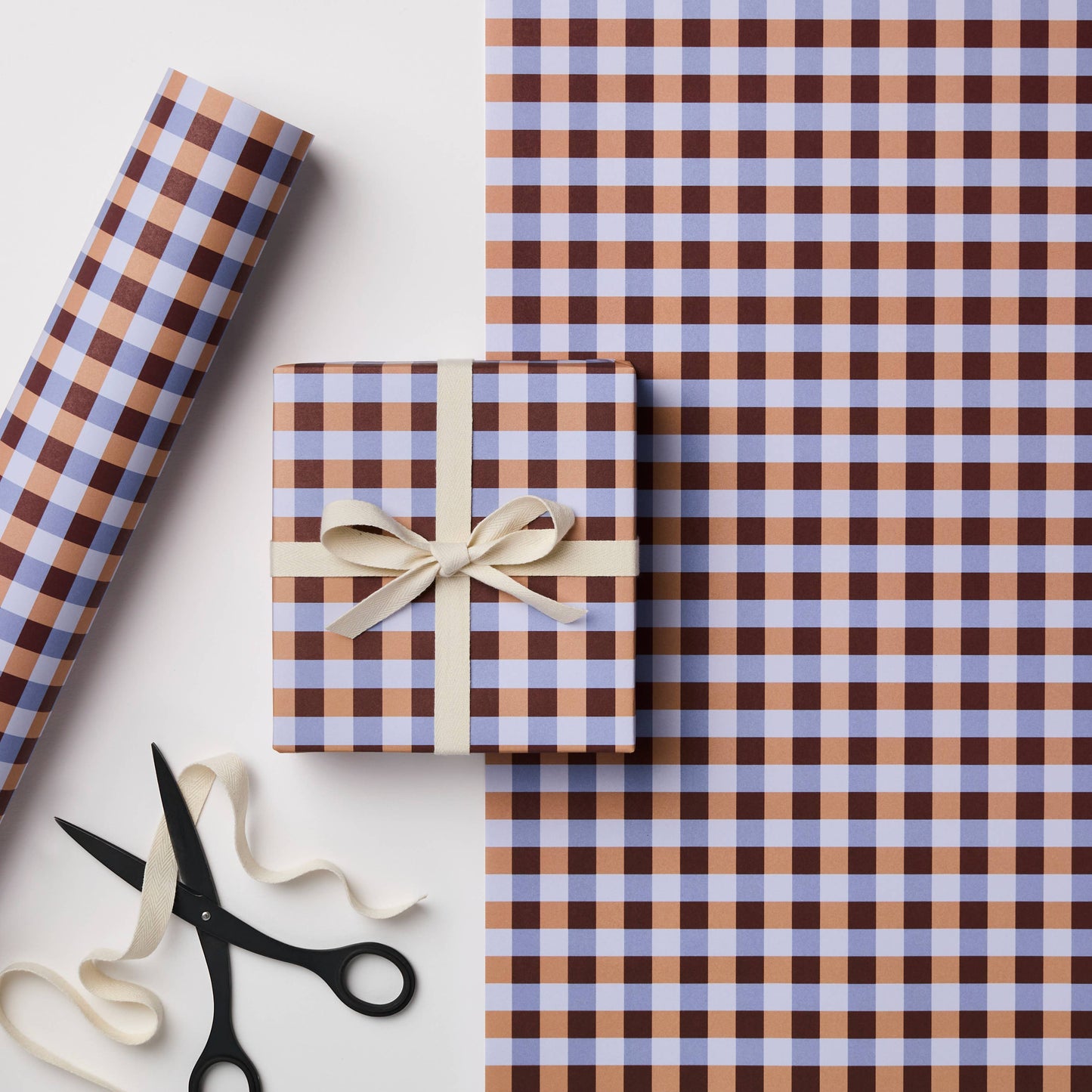 Gingham gift wrap