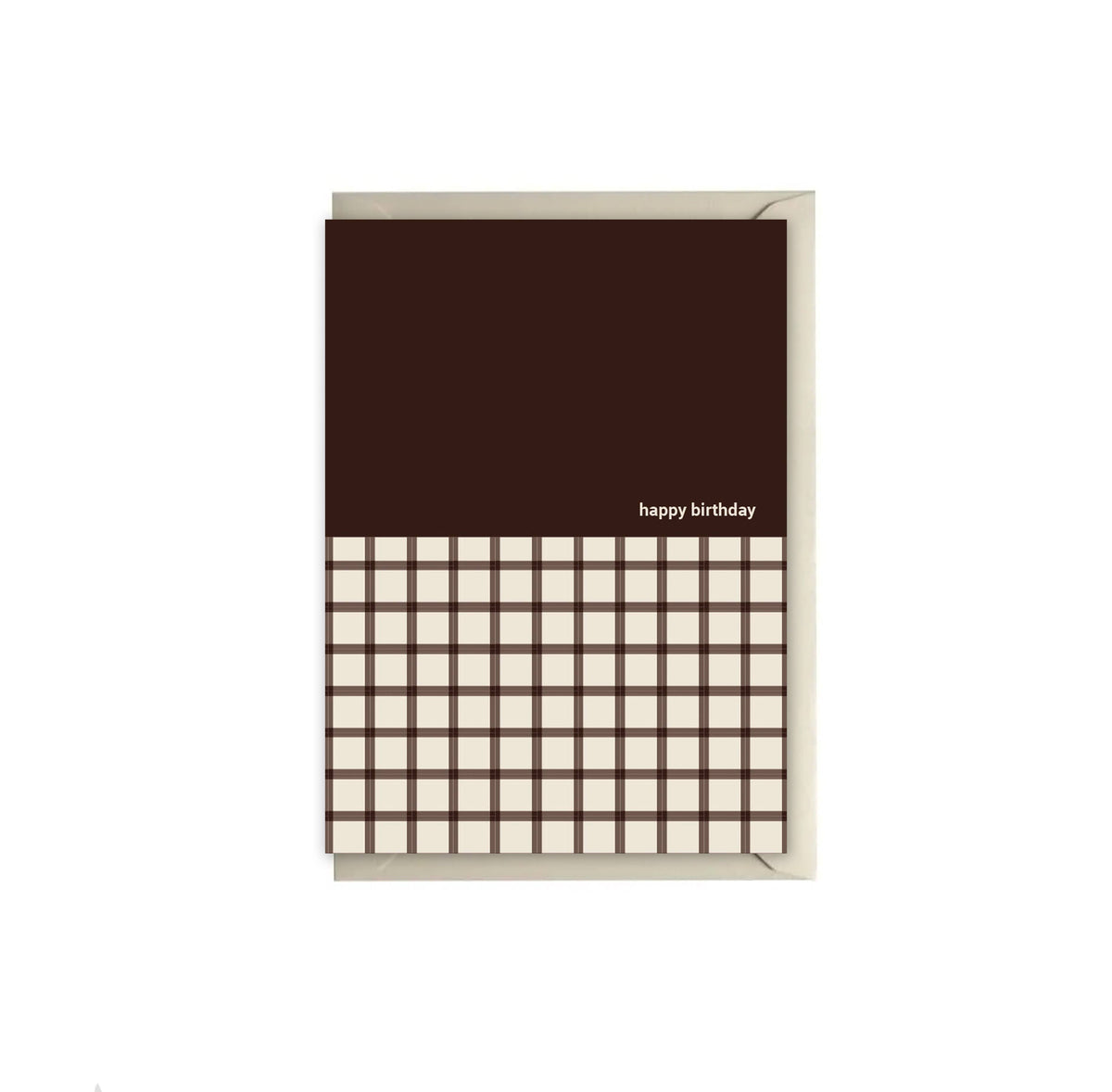 TEXTILE GRID MUTED HAPPY BIRTHDAY CARD