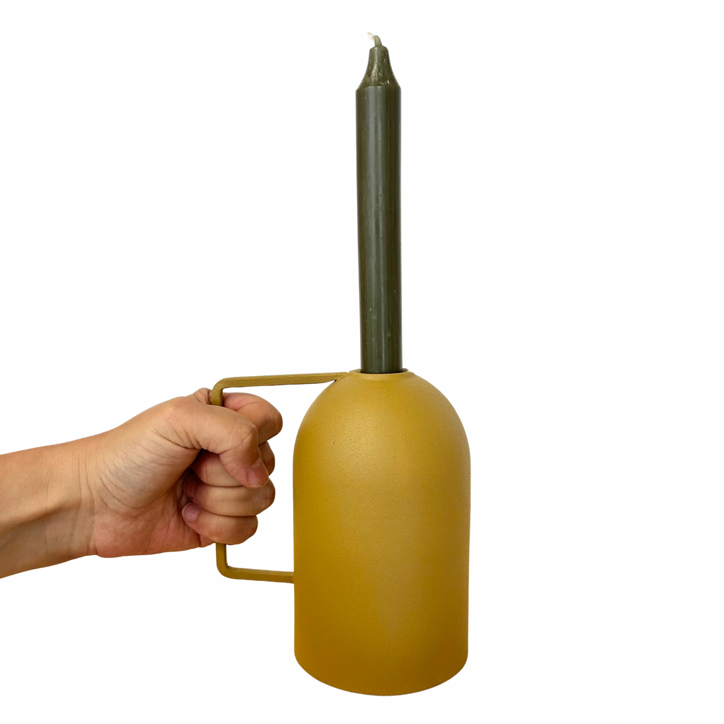 Idon Metal Candle holder | Mustard