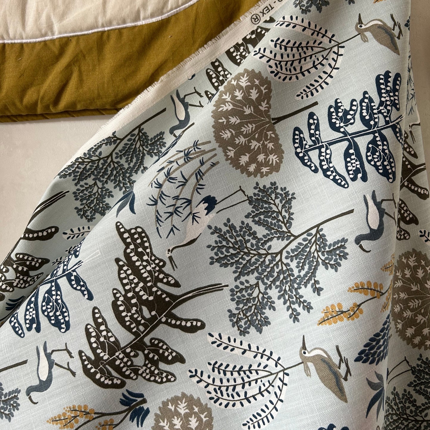 Flora fabric - Blue P/M