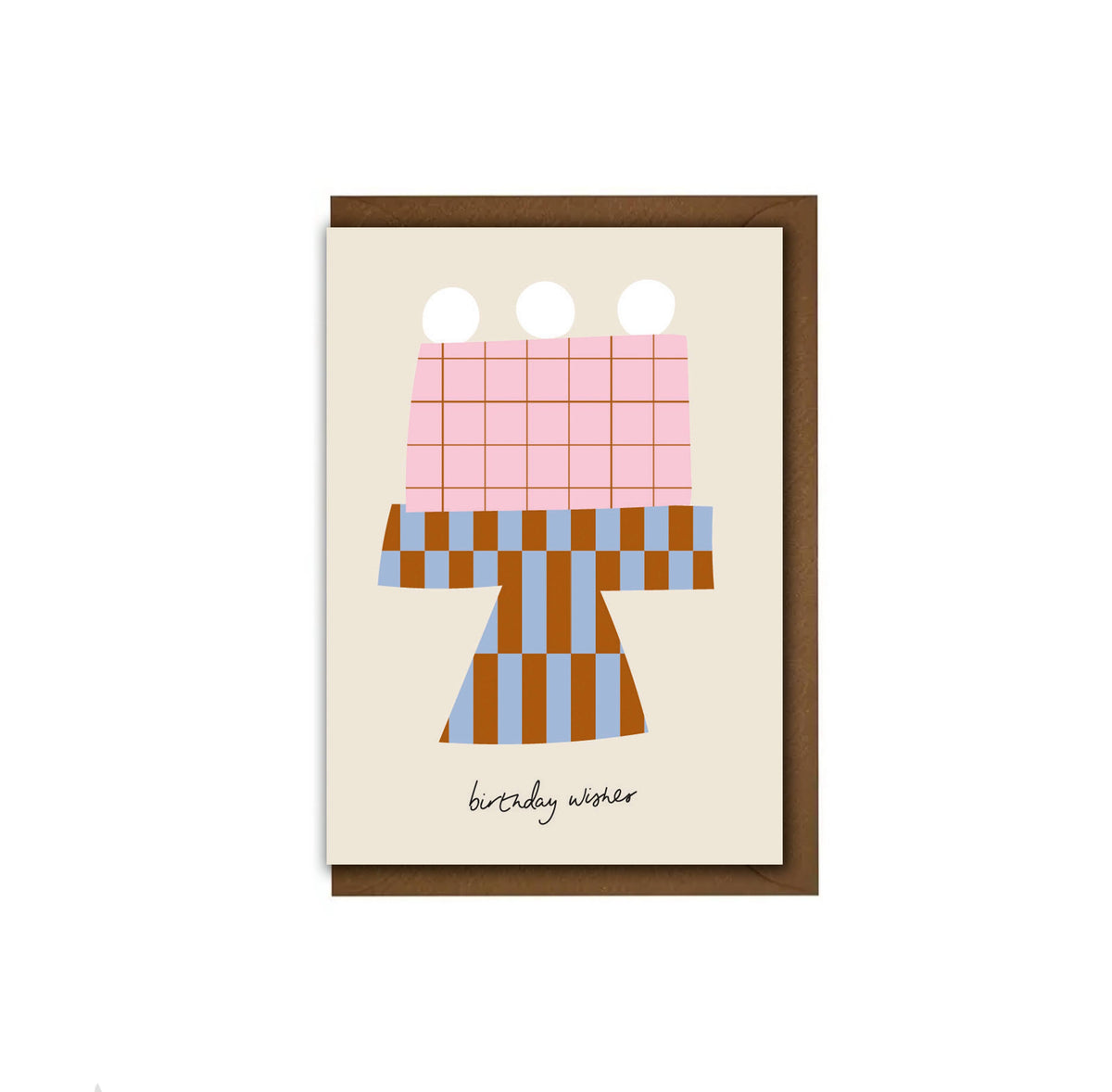 Grid Birthday Cake Card