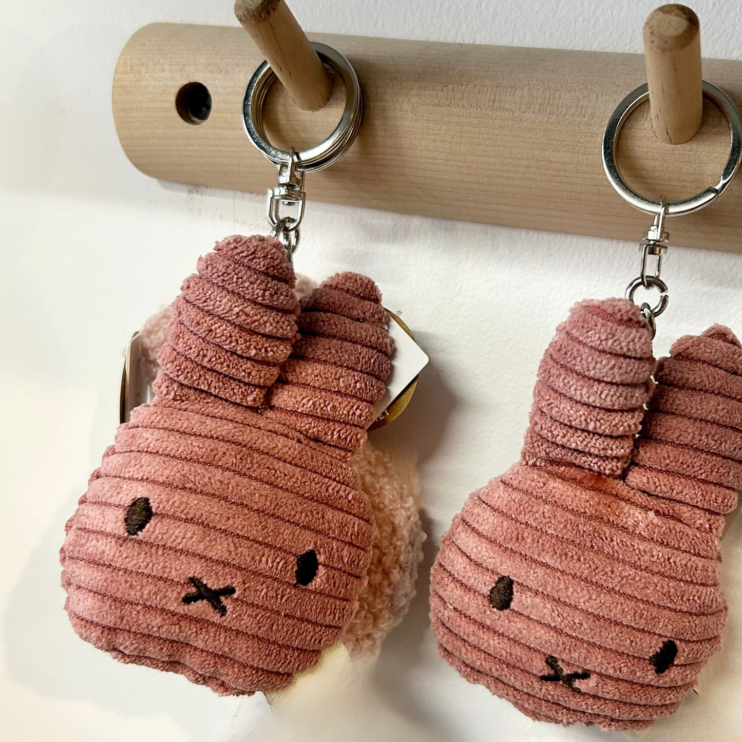Miffy Cord  Keyring - Dusty Rose