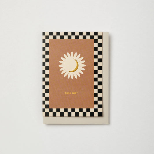 Hello Baby Gold moon Card