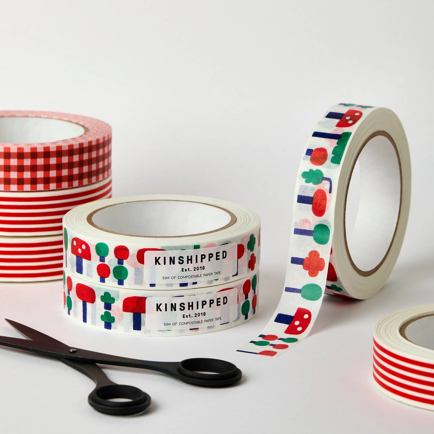 Trees and Mushrooms Paper Tape
