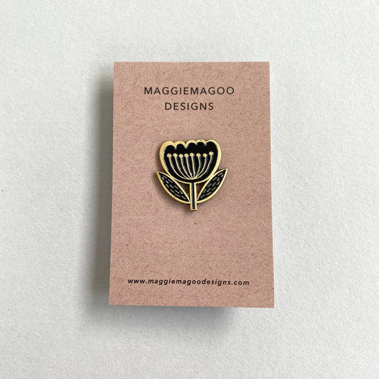 Enamel Flower pin badge