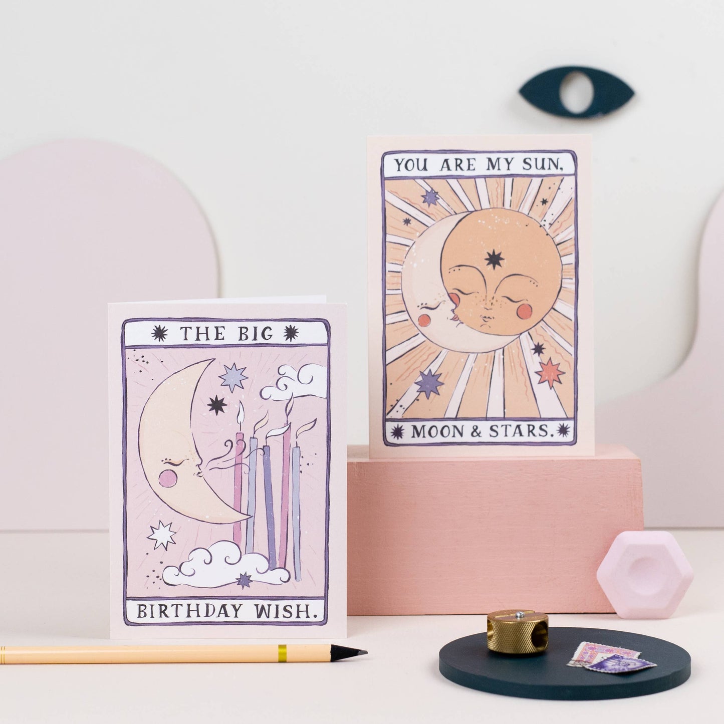 Big birthday Wish Moon Birthday Card