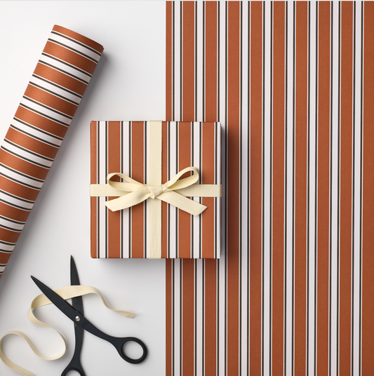Terracotta stripe Gift Wrap