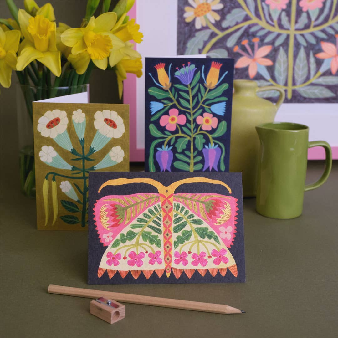Folk Butterfly Greetings card