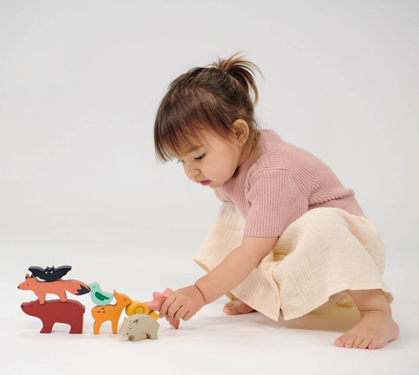 Happy Stacking Forest Wooden Animals.