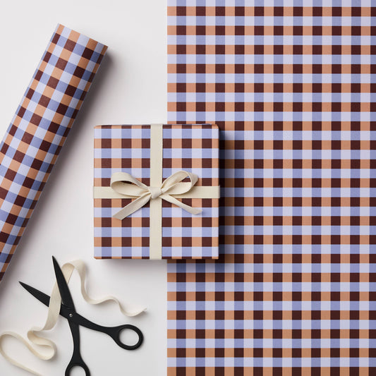 Gingham gift wrap