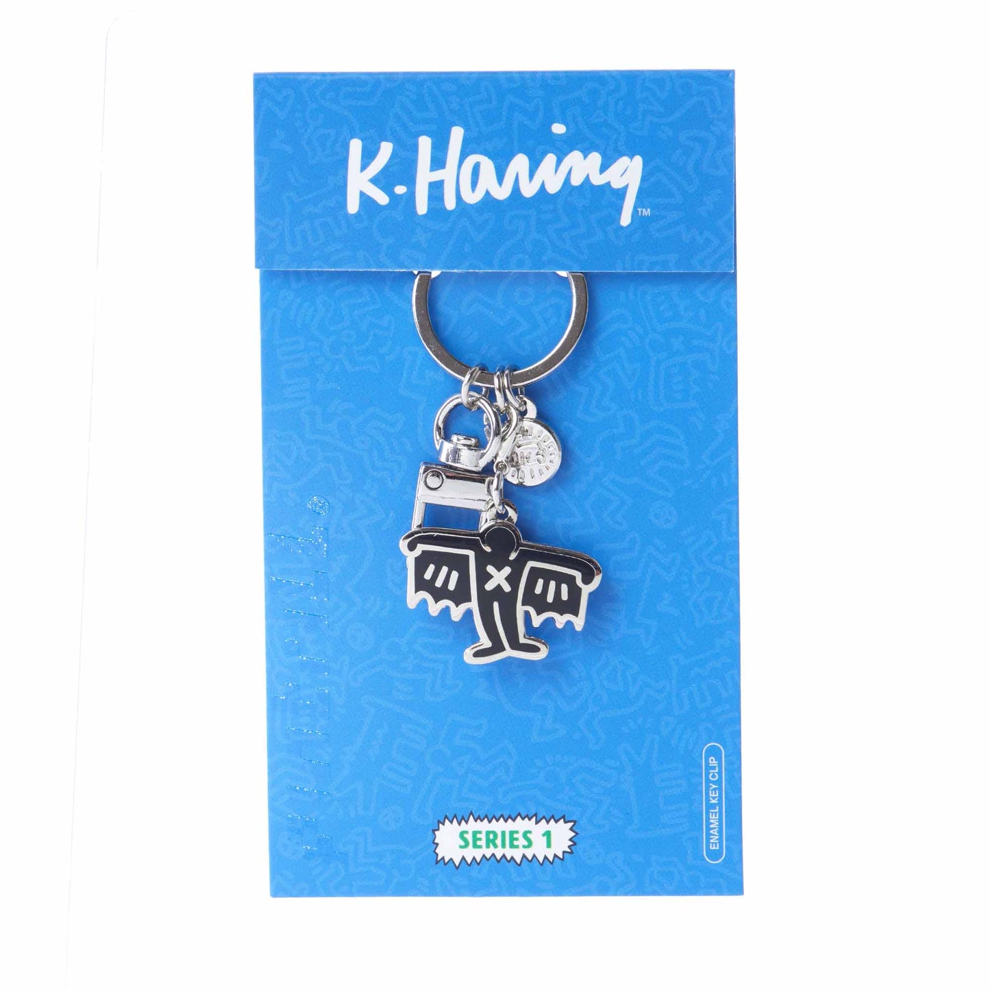 Keith Haring Black Bat Demon Keychain