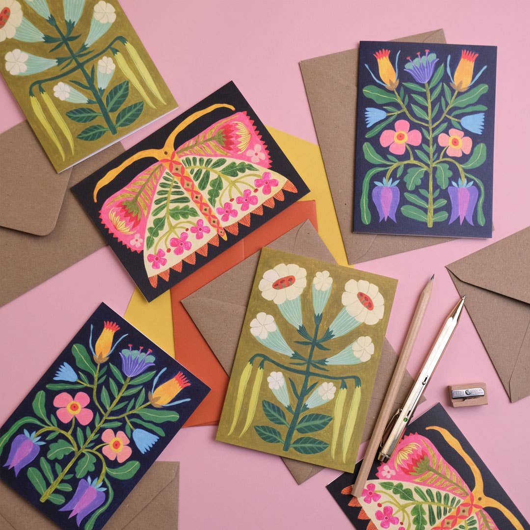 Folk Butterfly Greetings card