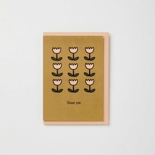Flowers thank you card