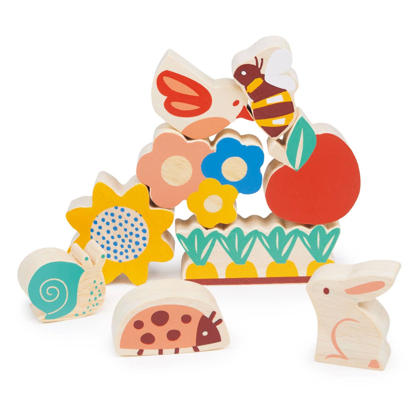 Happy Stacking Garden Wooden Set