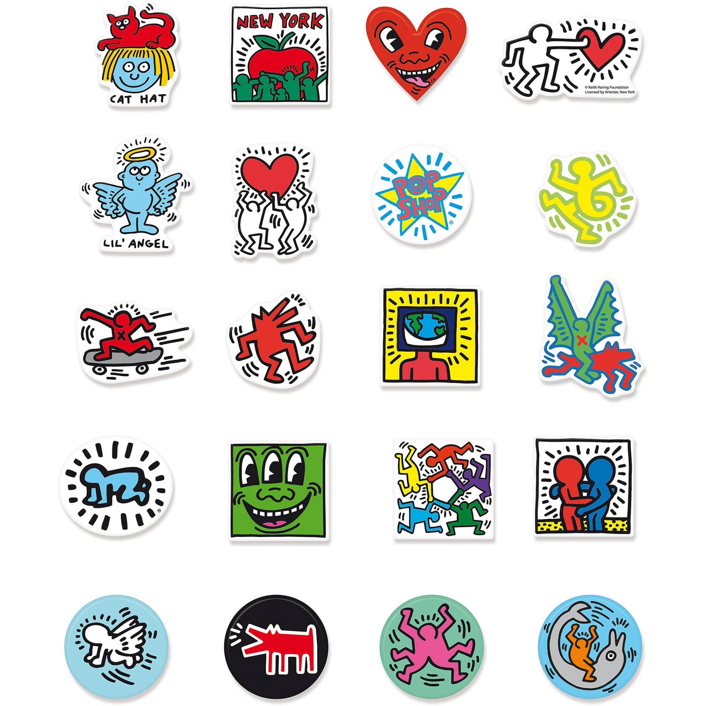 Keith Haring set of 20 Magnets