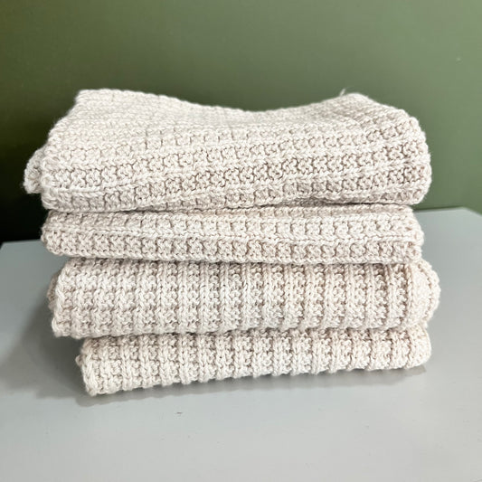 Single knitted Face Cloth | Natural