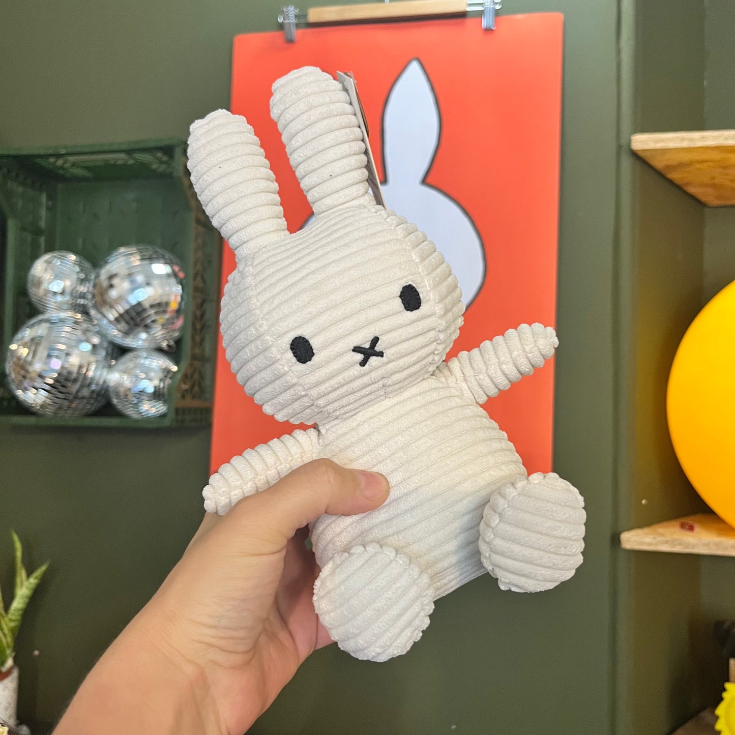 Miffy Corduroy White Plush