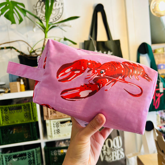 Pink Lobster Wash/Travel bag