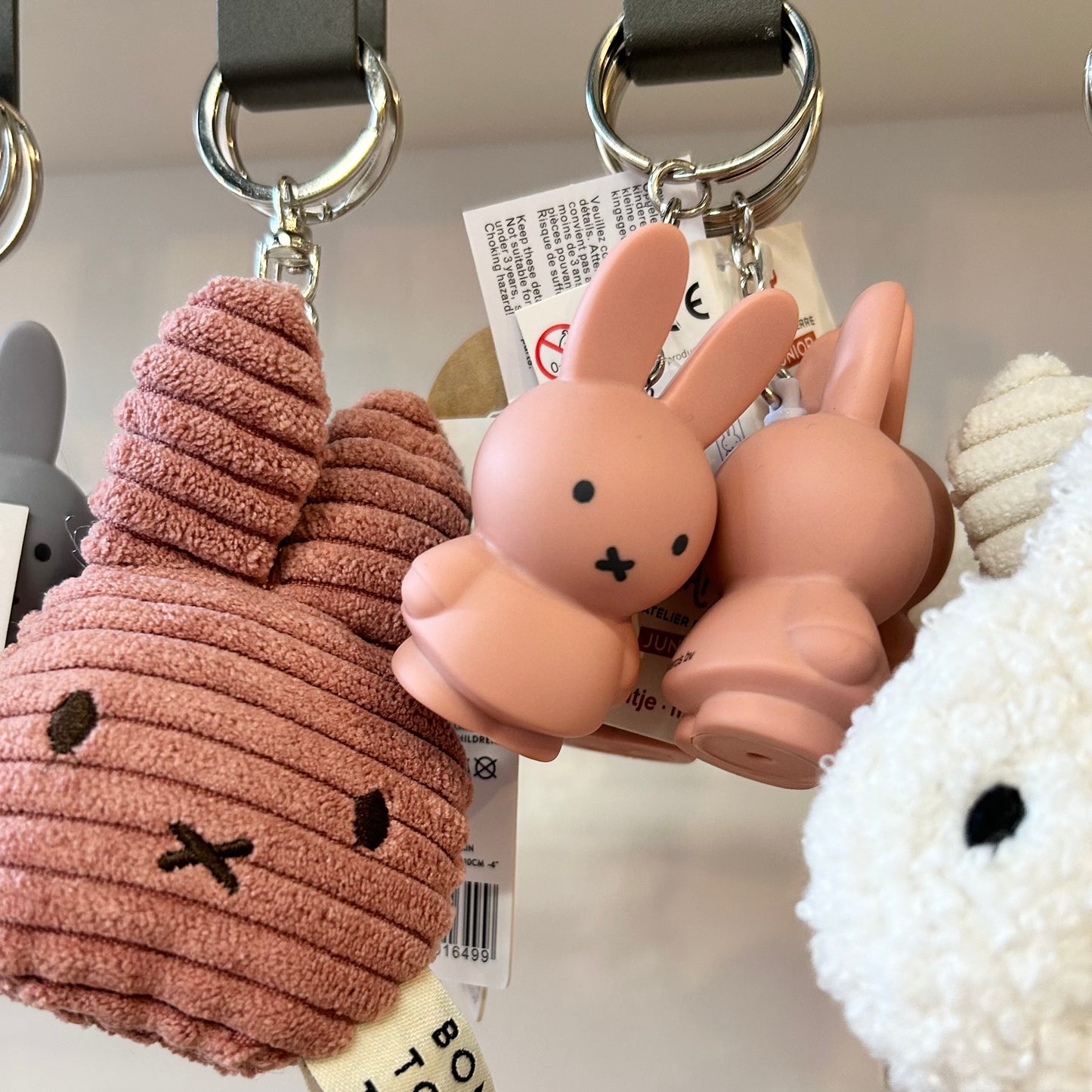 Miffy Cord  Keyring - Dusty Rose