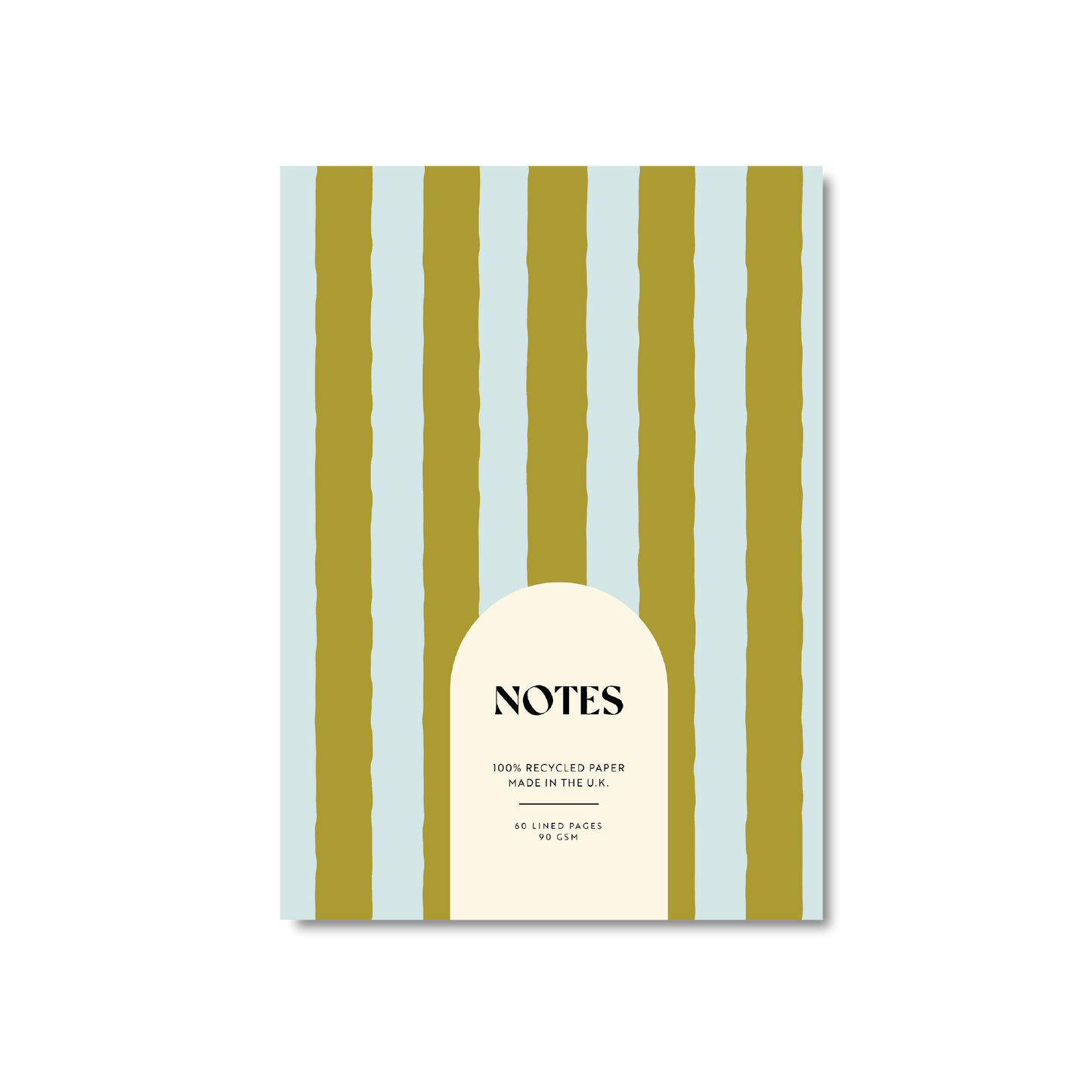 A5 Lined Notebook | Avocado Stripe