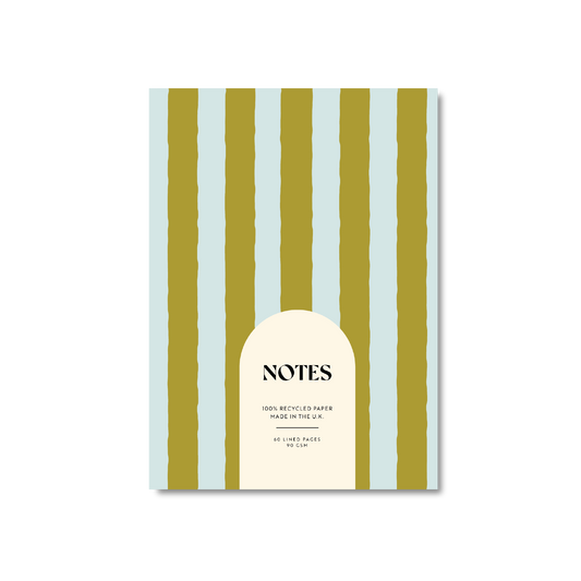 A5 Lined Notebook | Avocado Stripe