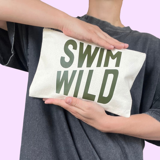 Khaki Swim Wild Zip Bag
