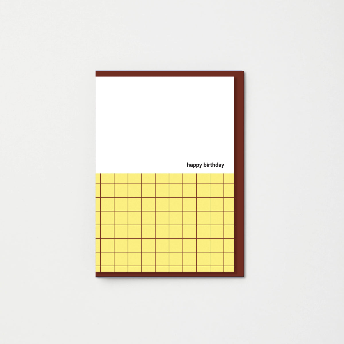 Yellow Grid Birthday Card