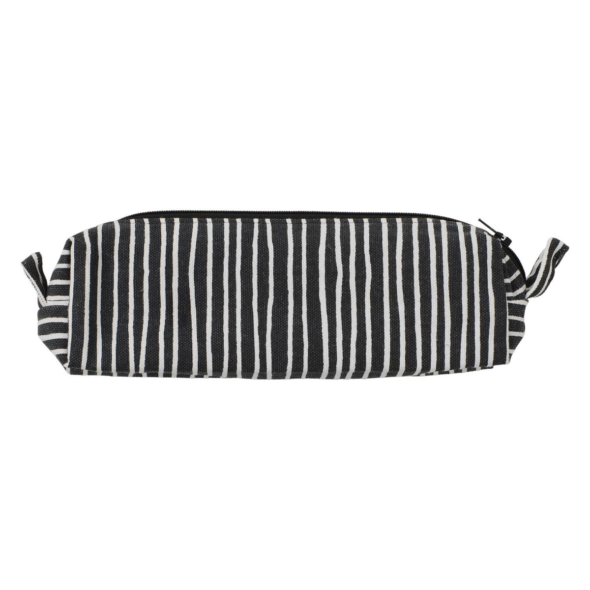Stripe zip pouch