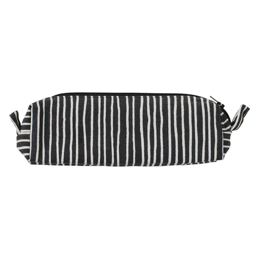 Stripe zip pouch