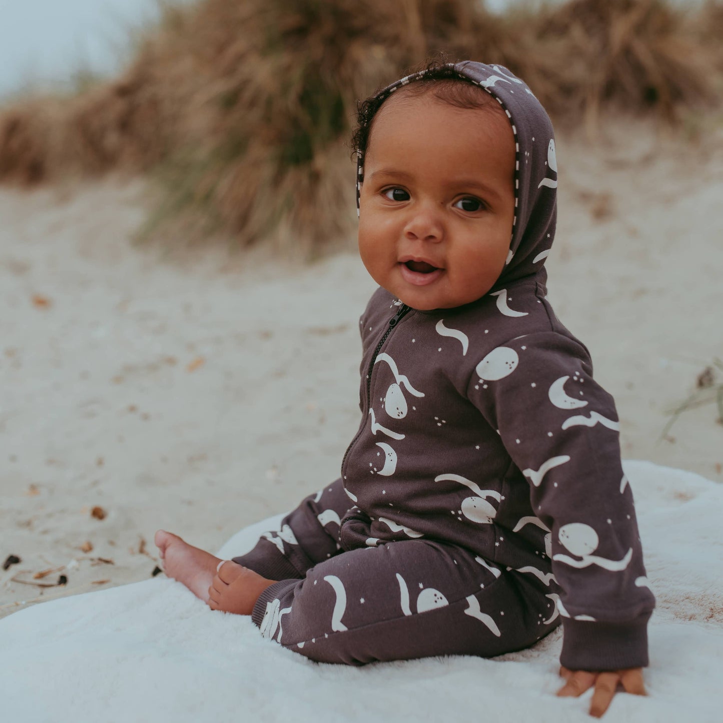 Moon Wave Onesie - Midnight