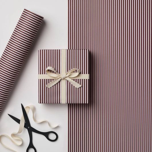 Ticking stripe gift wrap