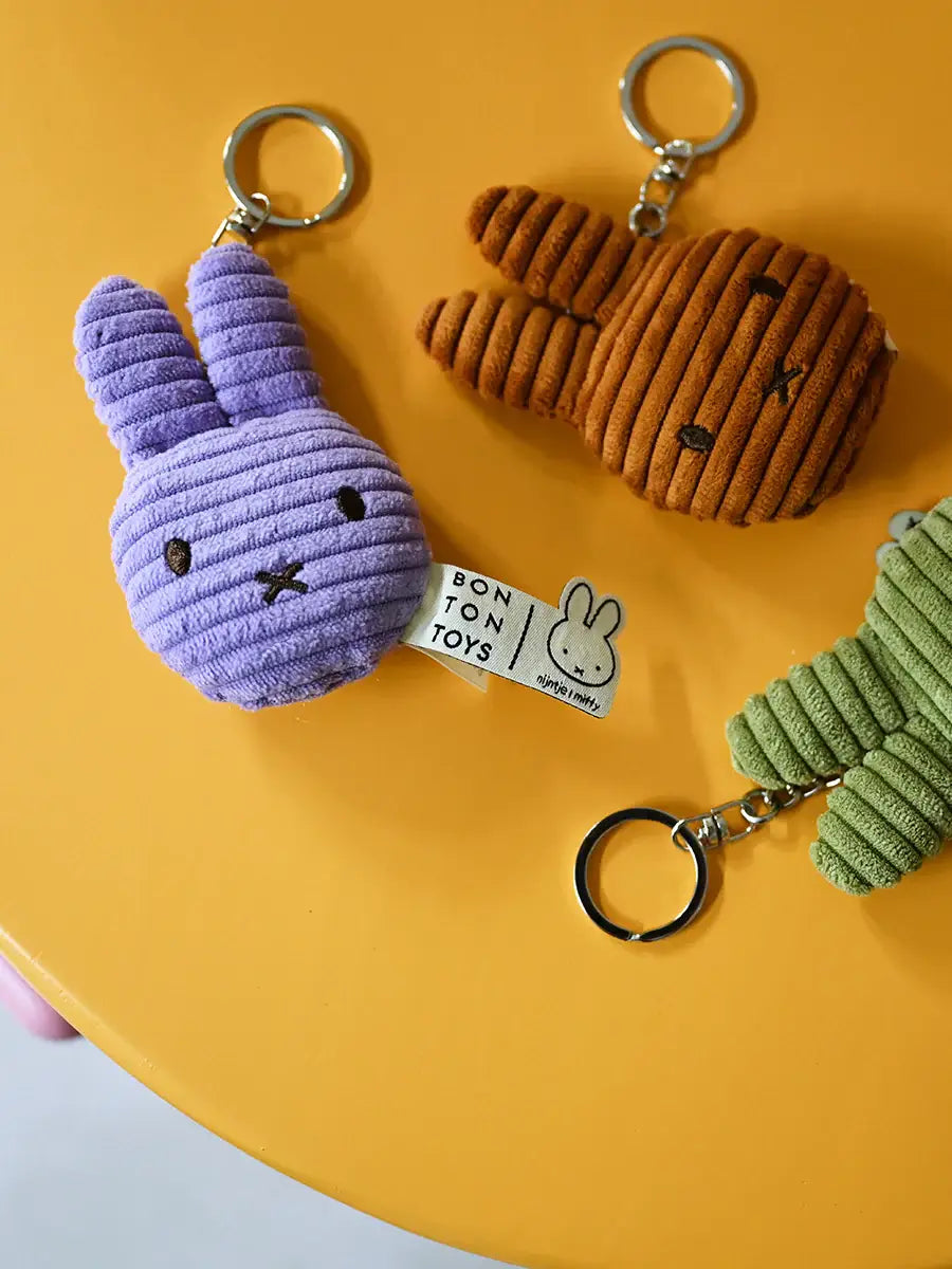 Miffy Corduroy keyring -  Cinnamon
