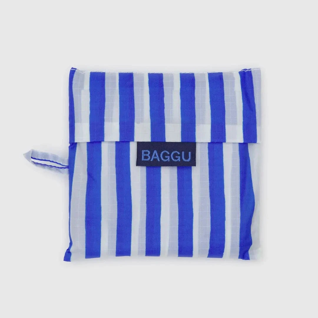Blue Painted Stripe reusable bag