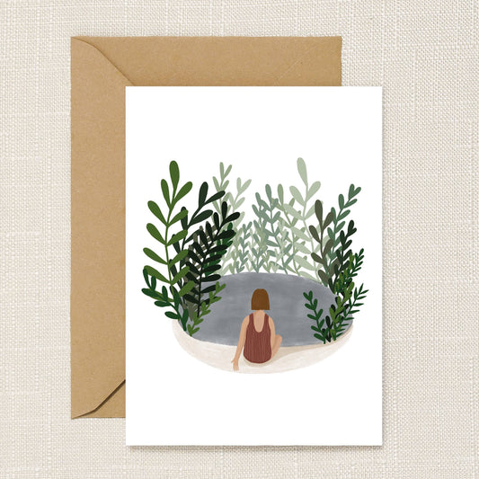 Wild Swimming In the Pond Greeting Card