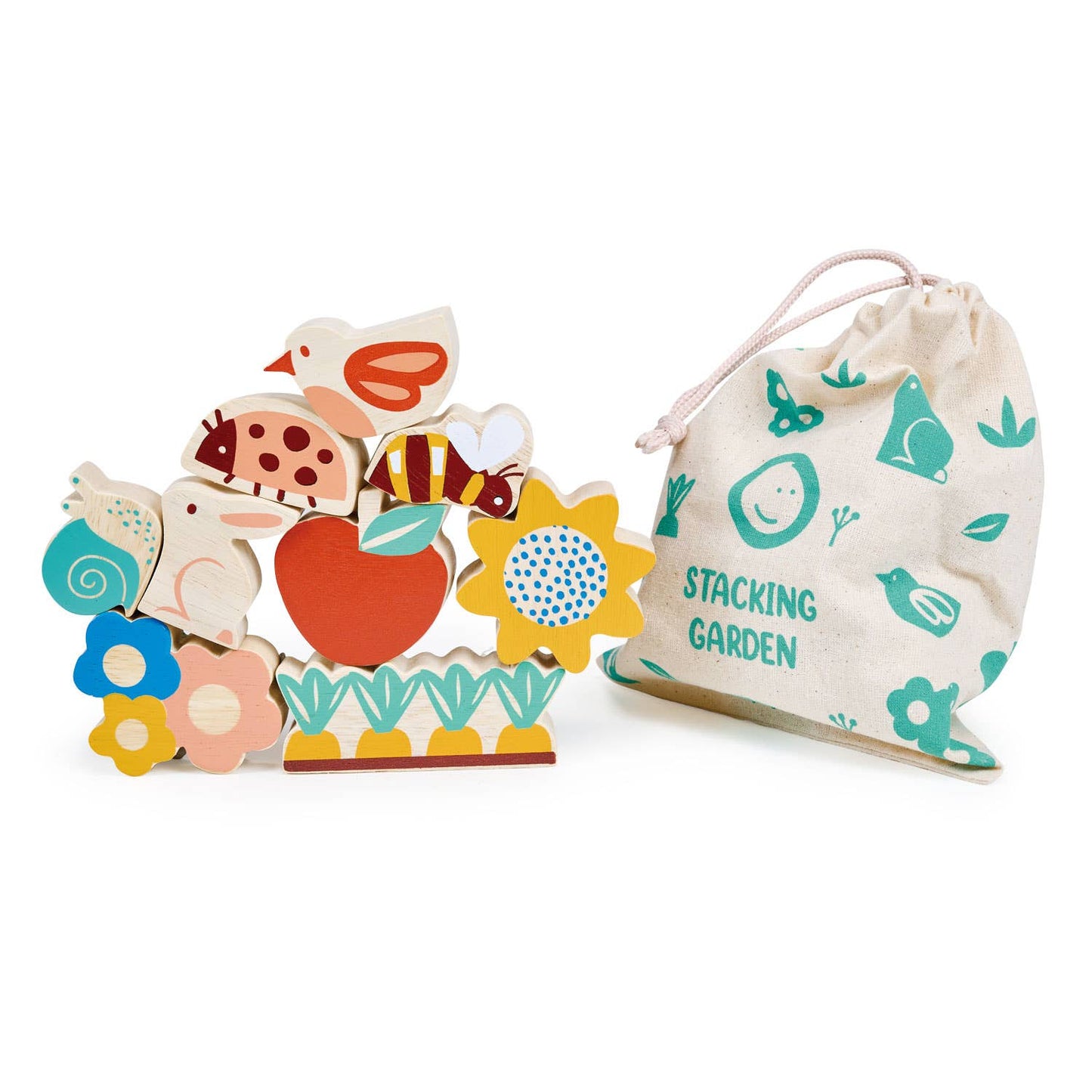 Happy Stacking Garden Wooden Set
