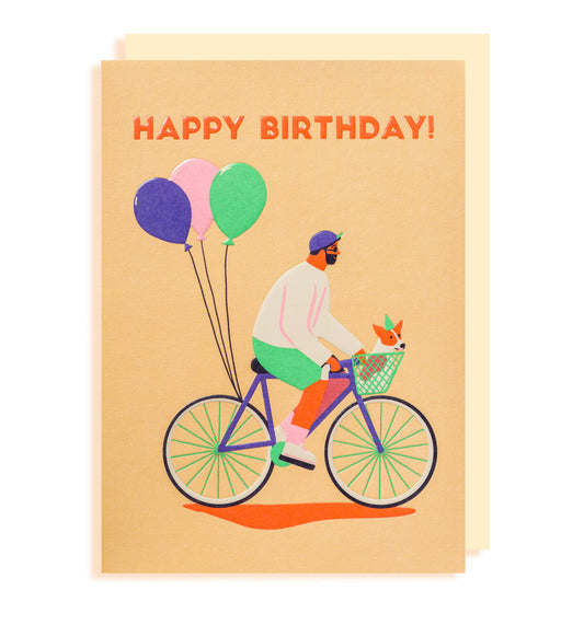 Bike Happy Birthday Greetings Card