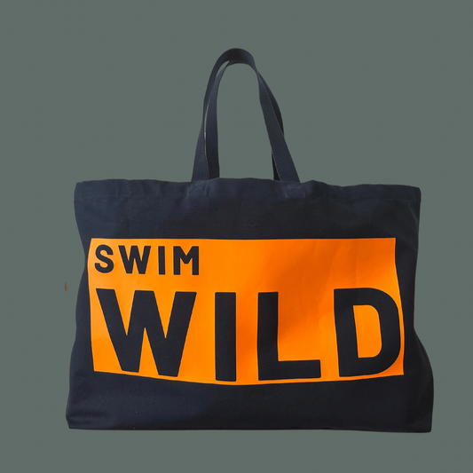 Jumbo Swim Wild bag - Navy /Neon Orange