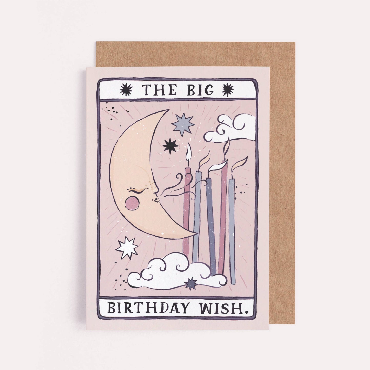 Big birthday Wish Moon Birthday Card