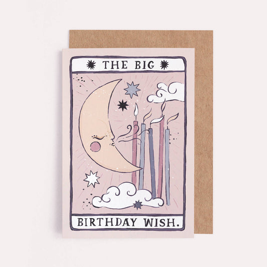 Big birthday Wish Moon Birthday Card