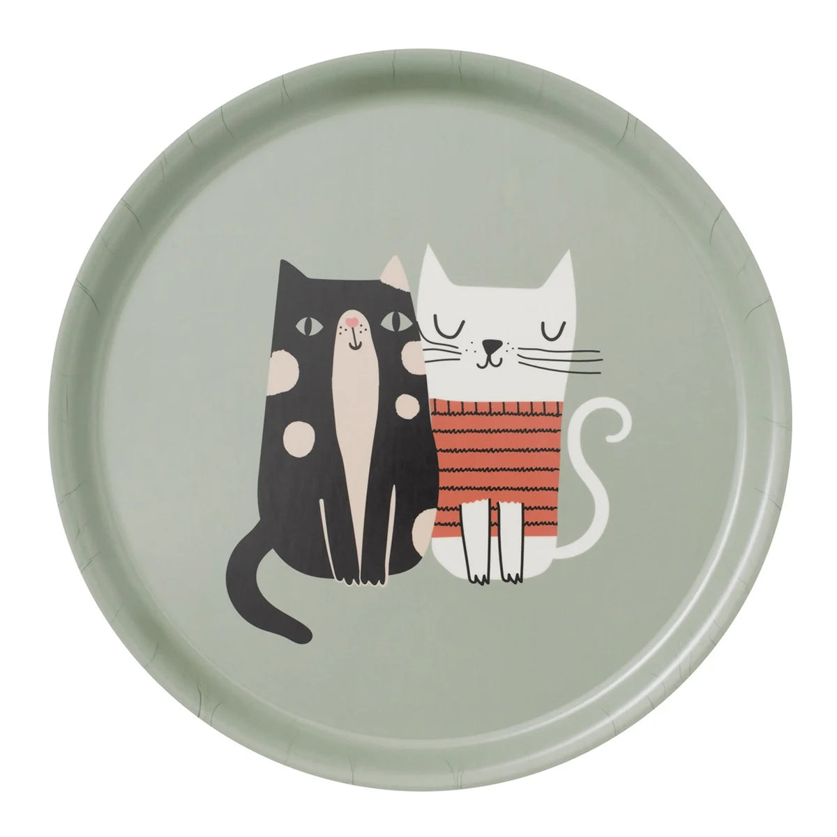 Boris and Gustav Round Cat Tray