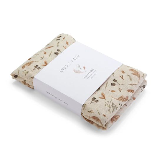 Large Organic Muslin cloth | Swaddle | Grasslands