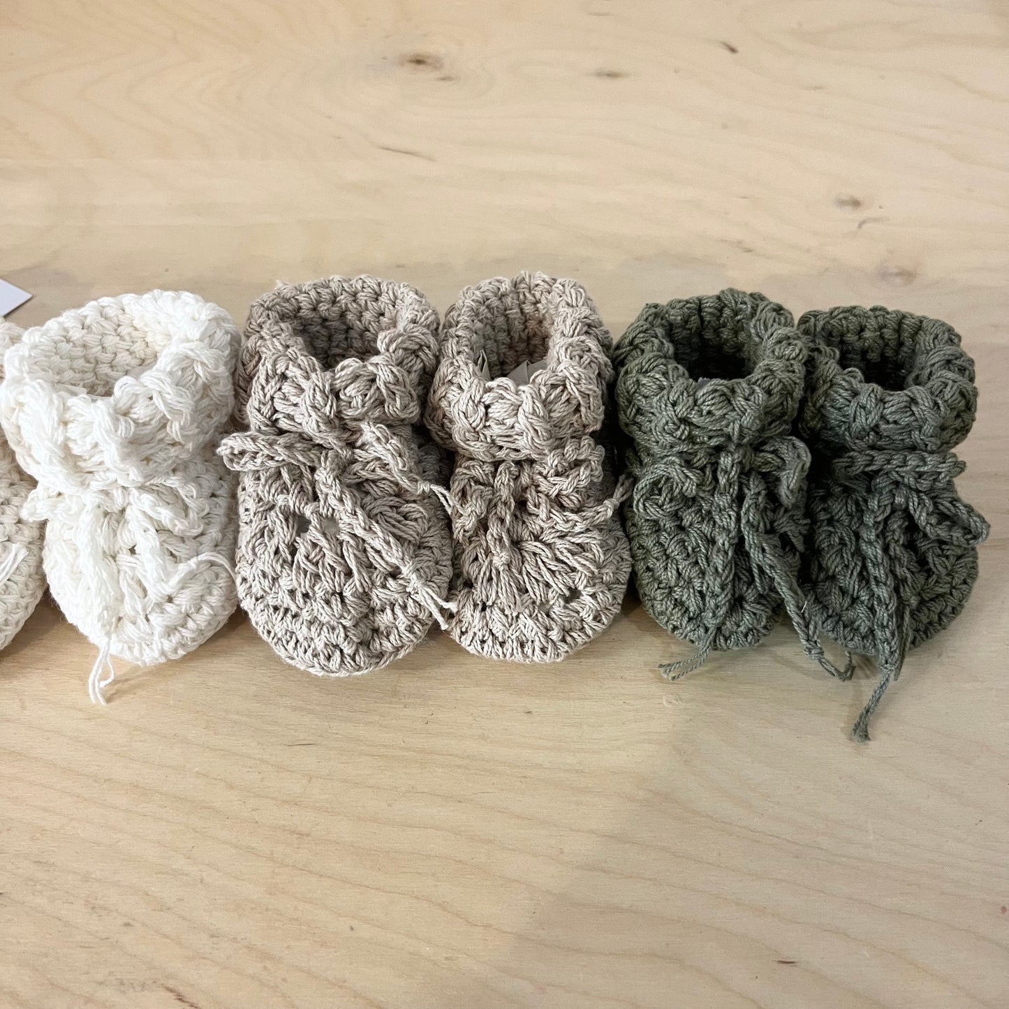 Organic Baby Booties | Sage