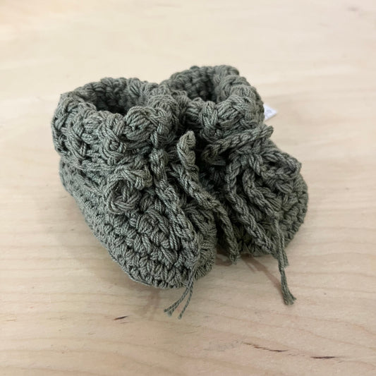Organic Baby Booties | Sage