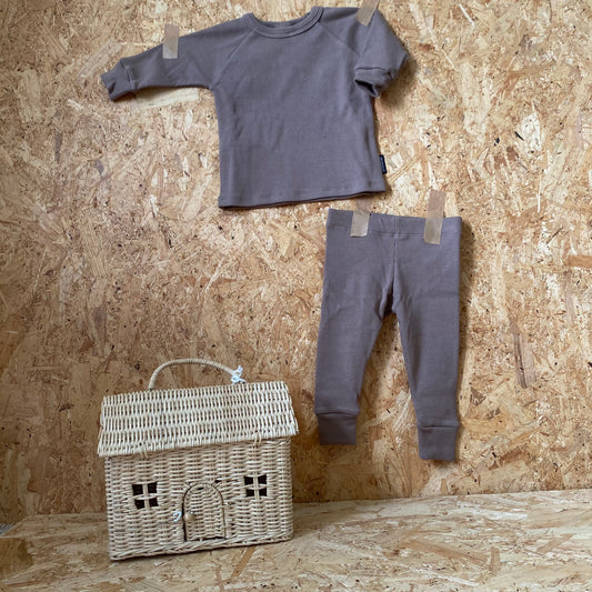 Ribbed Lounge set - Nutmeg