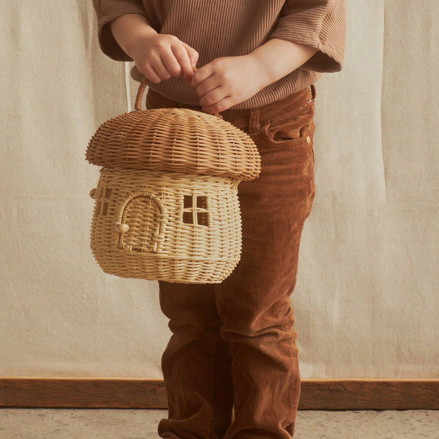 Rattan Mushroom Basket