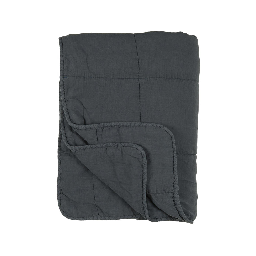 Scandi Vintage Style Quilt - Historical Blue