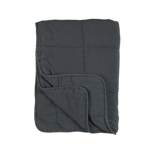 Scandi Vintage Style Quilt - Historical Blue