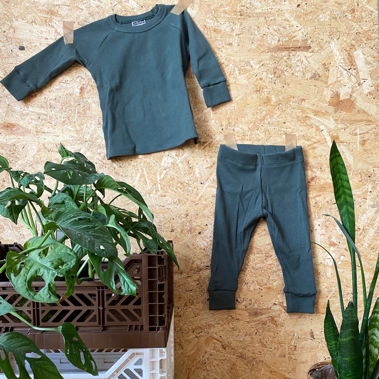 Ribbed Lounge set - Bottle Green