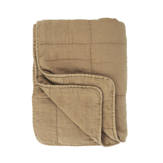 Scandi Vintage Style Quilt - Cognac